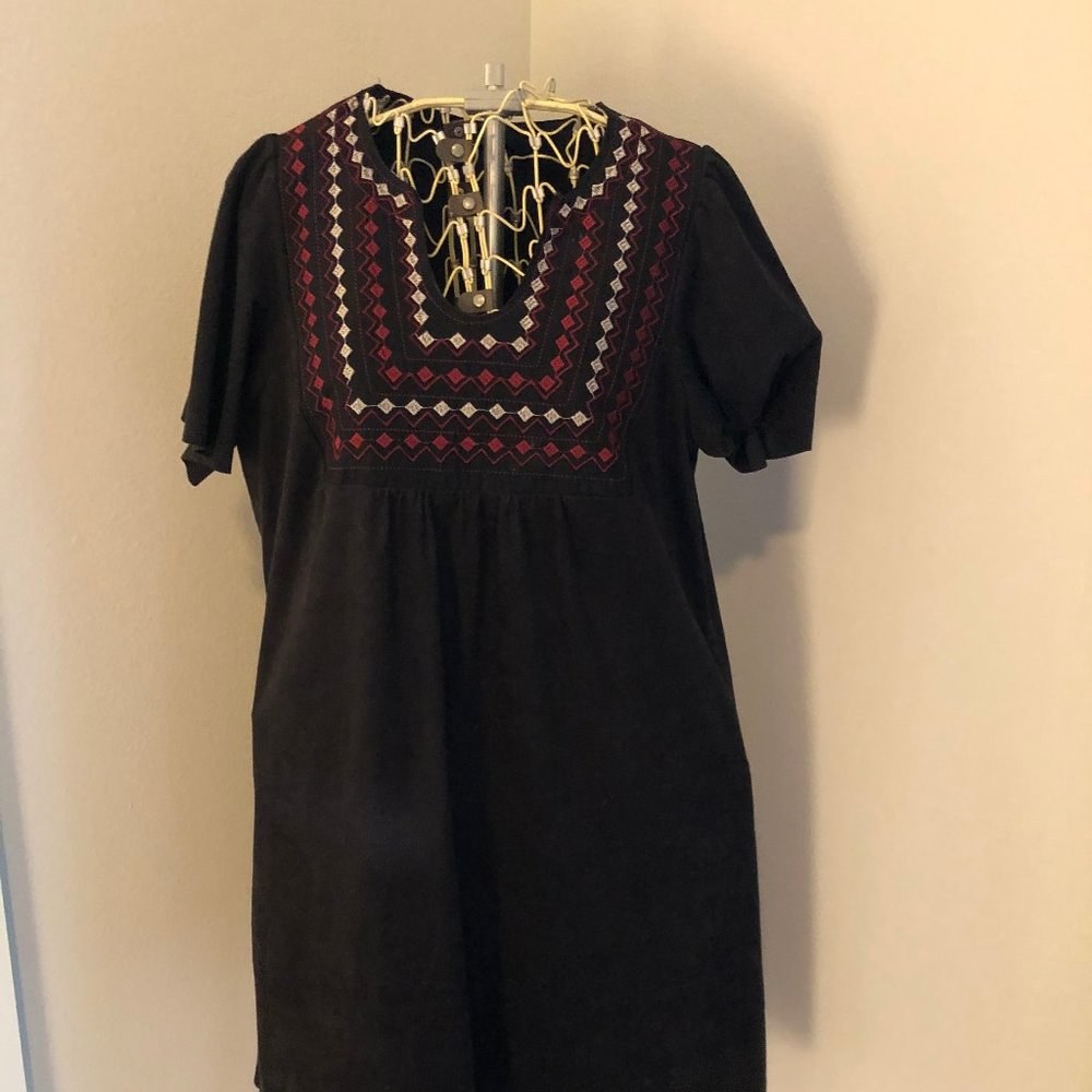 black boho dress